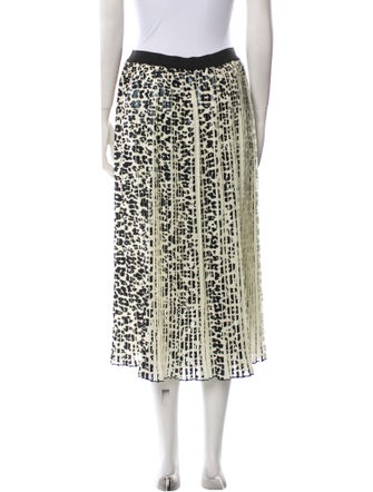 Maje Animal Print Midi Length Skirt