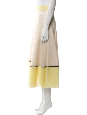 Maje Colorblock Pattern Midi Length Skirt