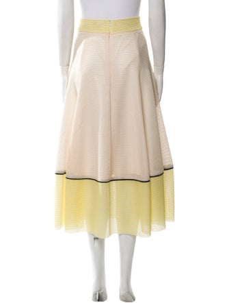 Maje Colorblock Pattern Midi Length Skirt