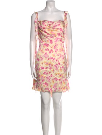Maje Floral Print Knee-Length Dress