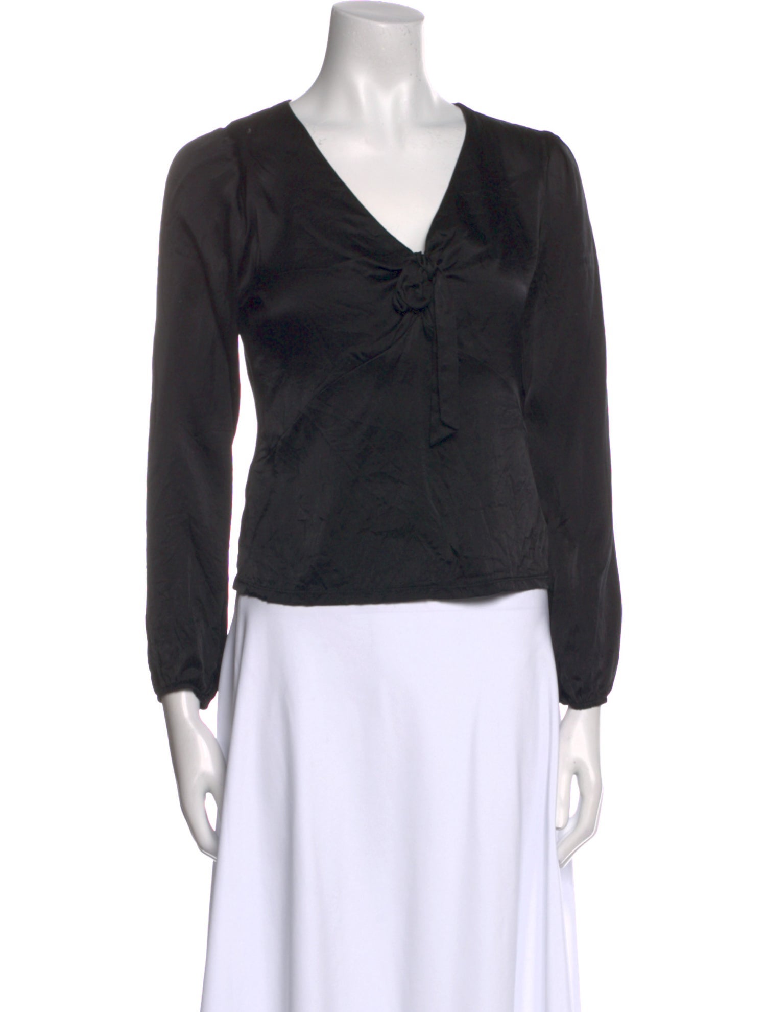 Maje Silk V-Neck Top