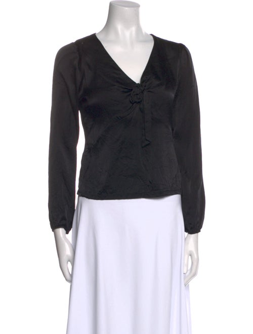 Maje Silk V-Neck Top