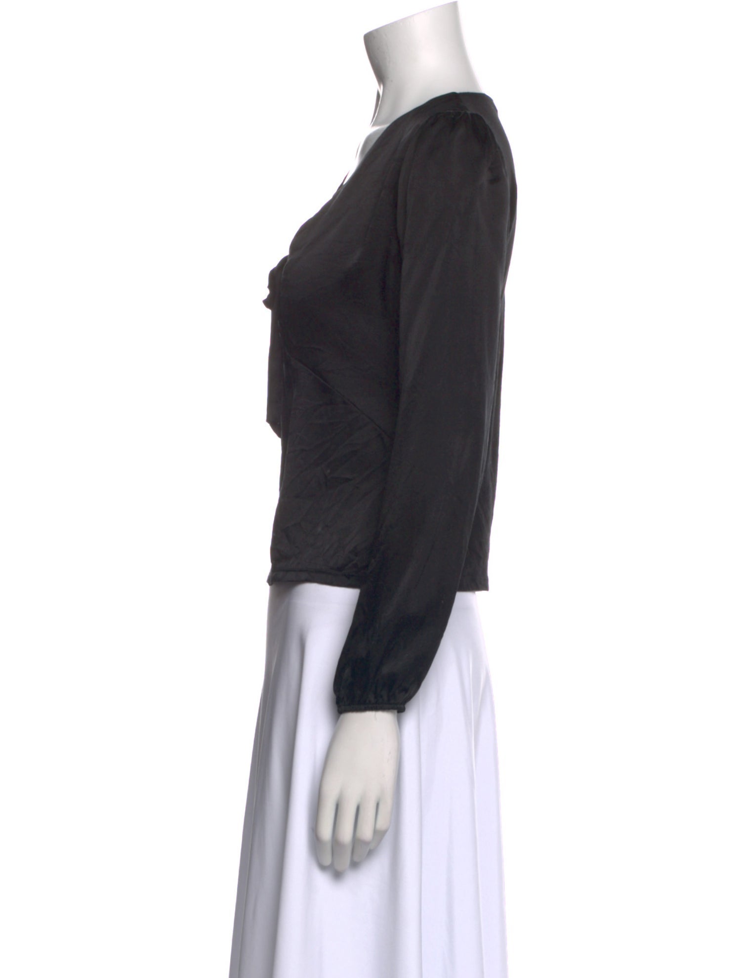 Maje Silk V-Neck Top