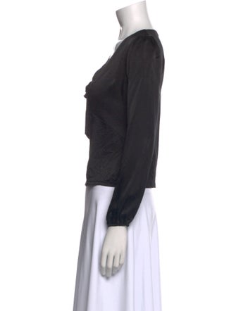 Maje Silk V-Neck Top