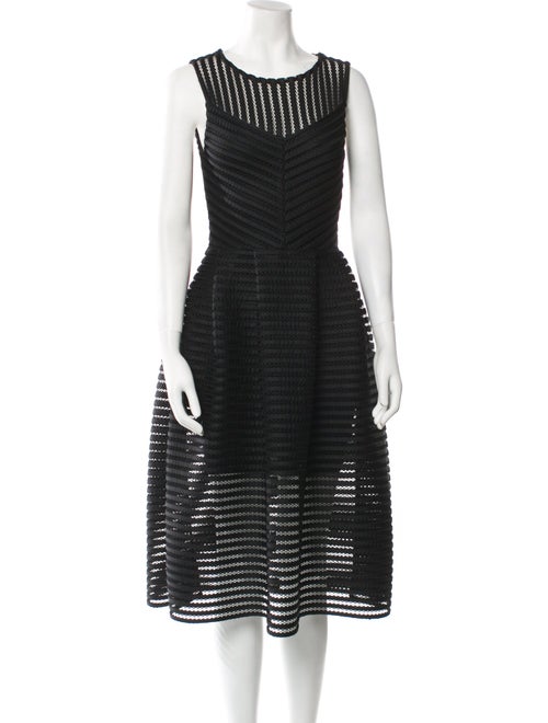 Maje Striped Midi Length Dress