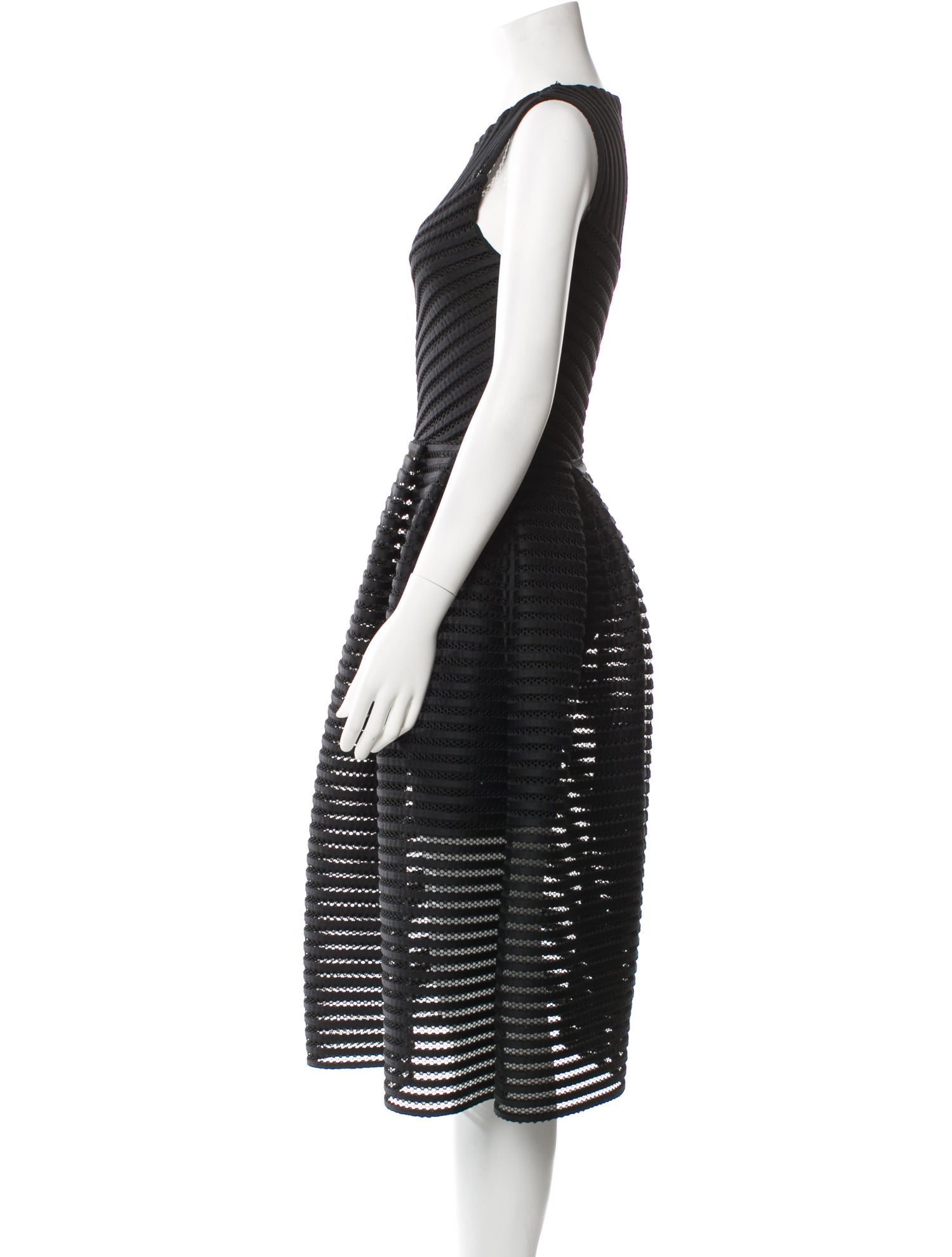 Maje Striped Midi Length Dress