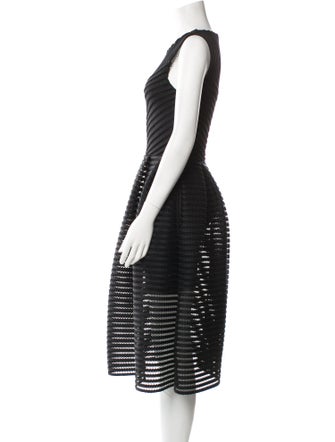 Maje Striped Midi Length Dress