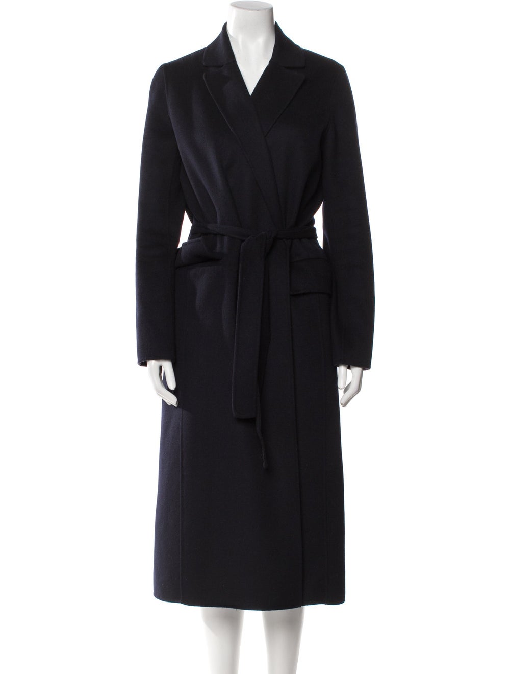 Maje Wool Evening Jacket Blue Pointed Collar - image 1