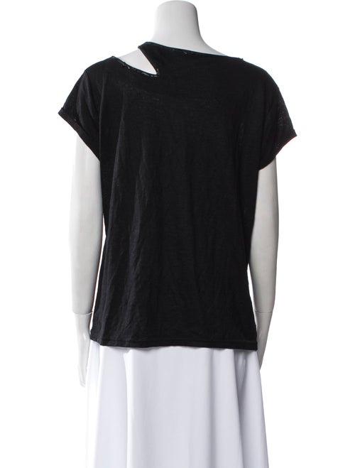 Maje Linen Cowl Neck T-Shirt