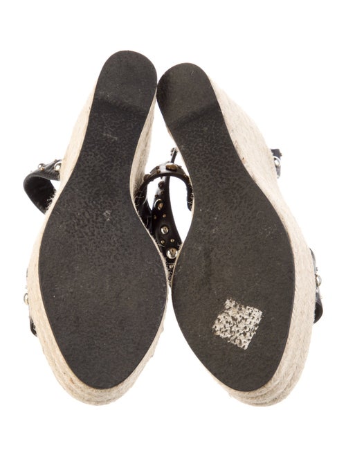 Maje Leather Colorblock Pattern Espadrilles