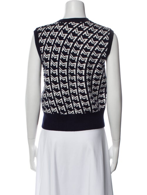 Maje Printed Crew Neck Crop Top