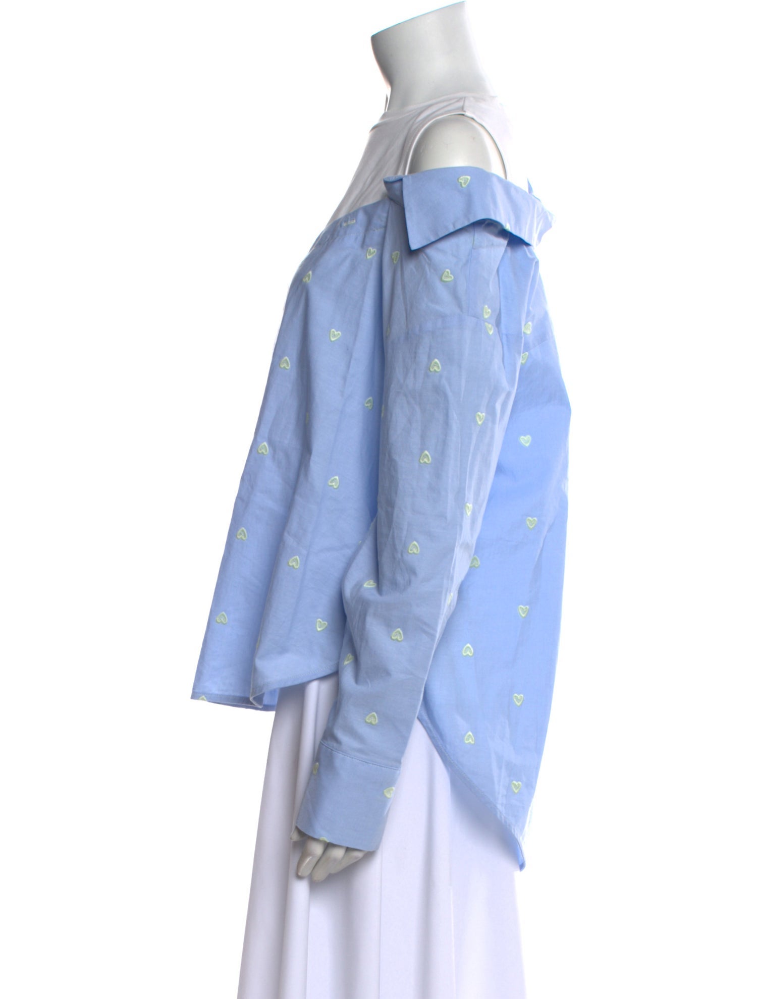 Maje Bateau Neckline Long Sleeve Button-Up Top