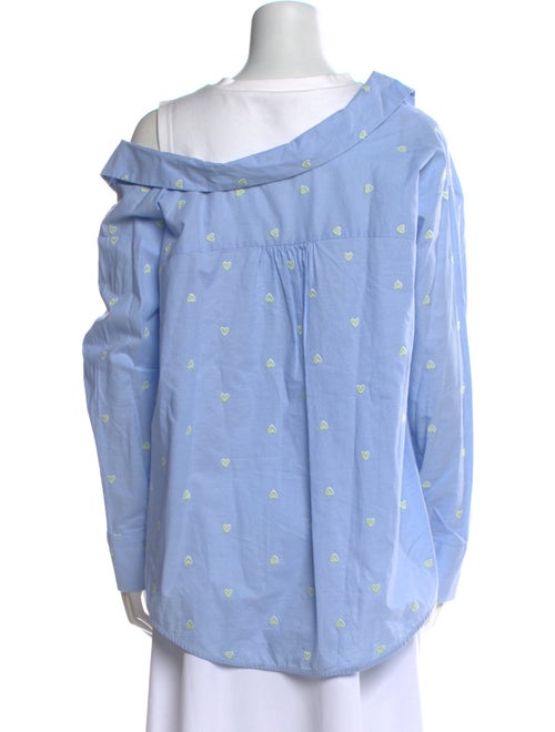 Maje Bateau Neckline Long Sleeve Button-Up Top