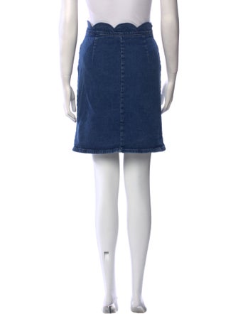 Maje Scalloped Accent Knee-Length Skirt