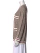 Maje Striped V-Neck Sweater