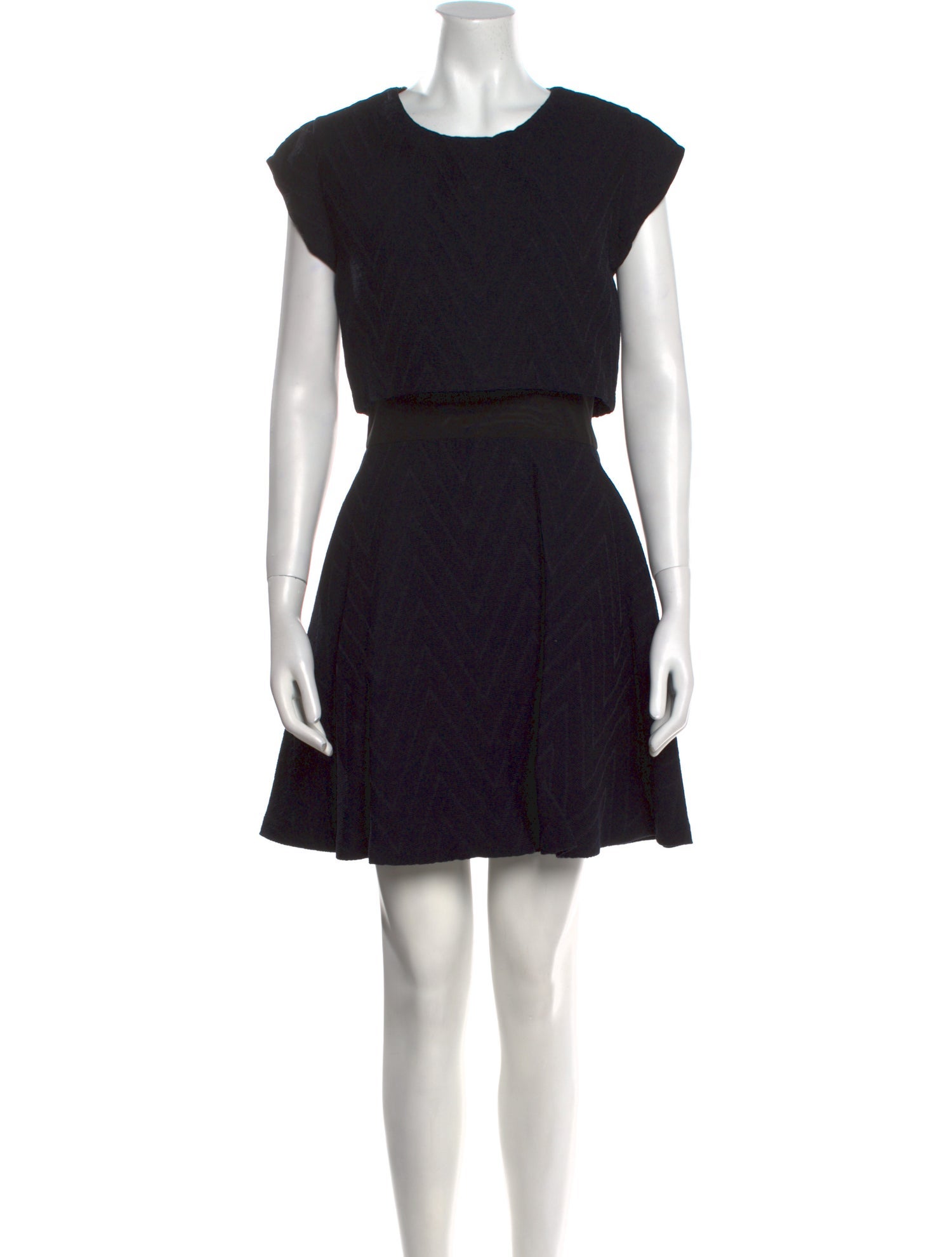 Maje Crew Neck Mini Dress