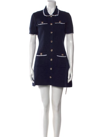 Maje Mock Neck Mini Dress