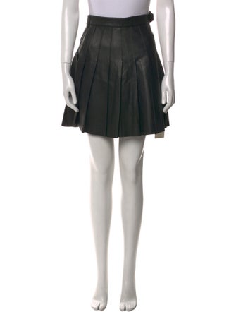 Maje Lamb Leather Mini Skirt