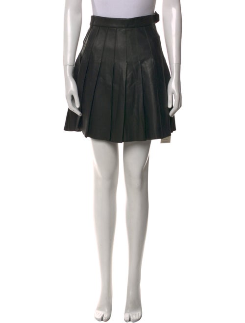 Maje Lamb Leather Mini Skirt