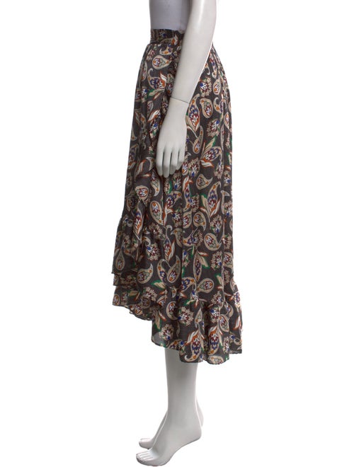 Maje Paisley Print Midi Length Skirt