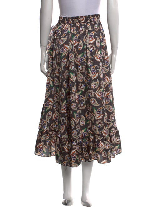 Maje Paisley Print Midi Length Skirt