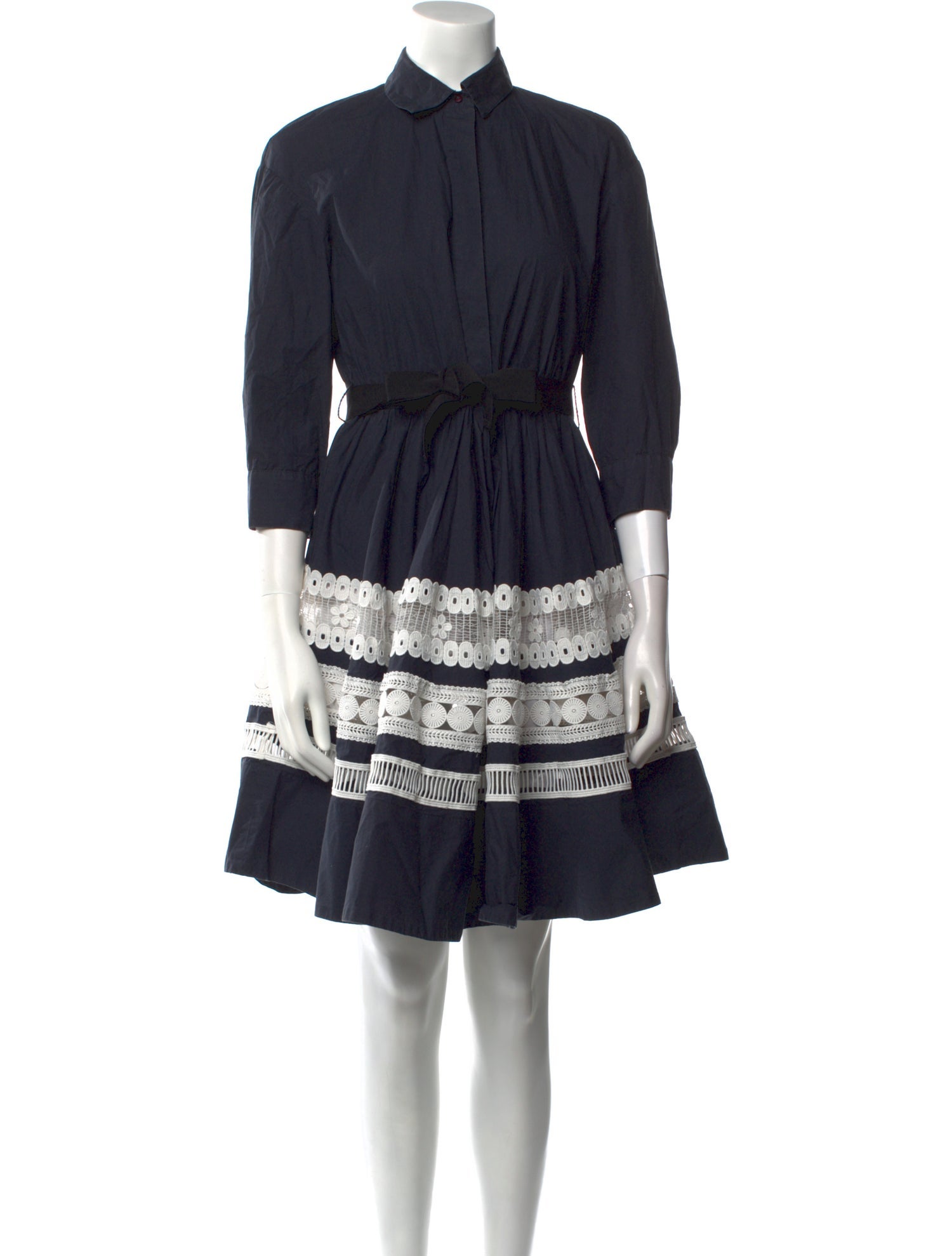 Maje Mock Neck Knee-Length Dress