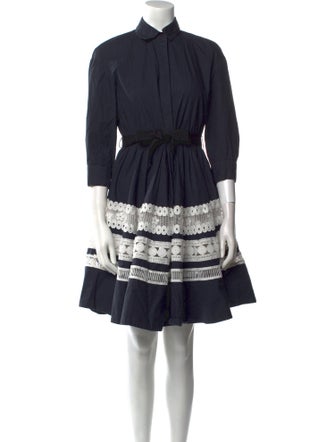 Maje Mock Neck Knee-Length Dress