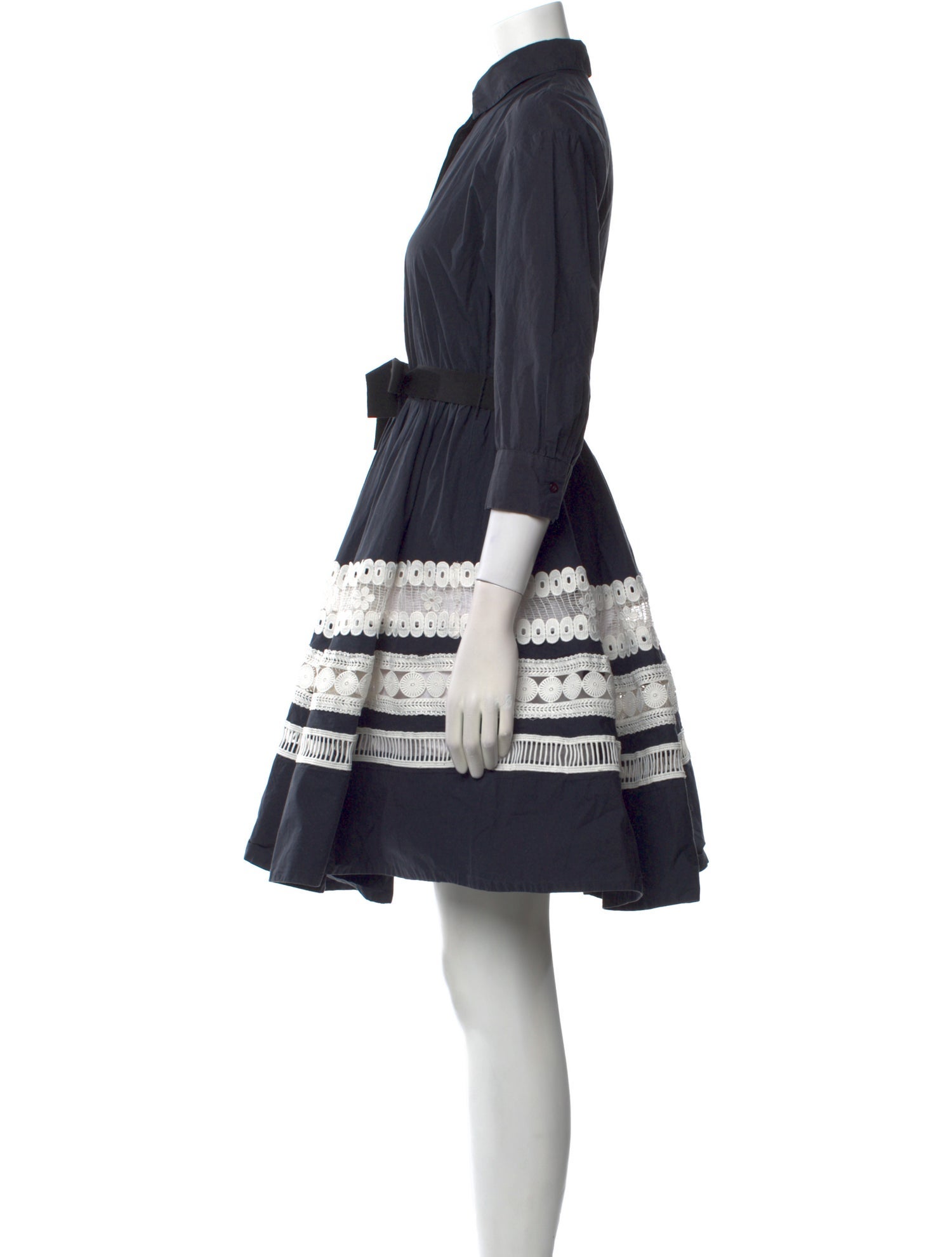 Maje Mock Neck Knee-Length Dress