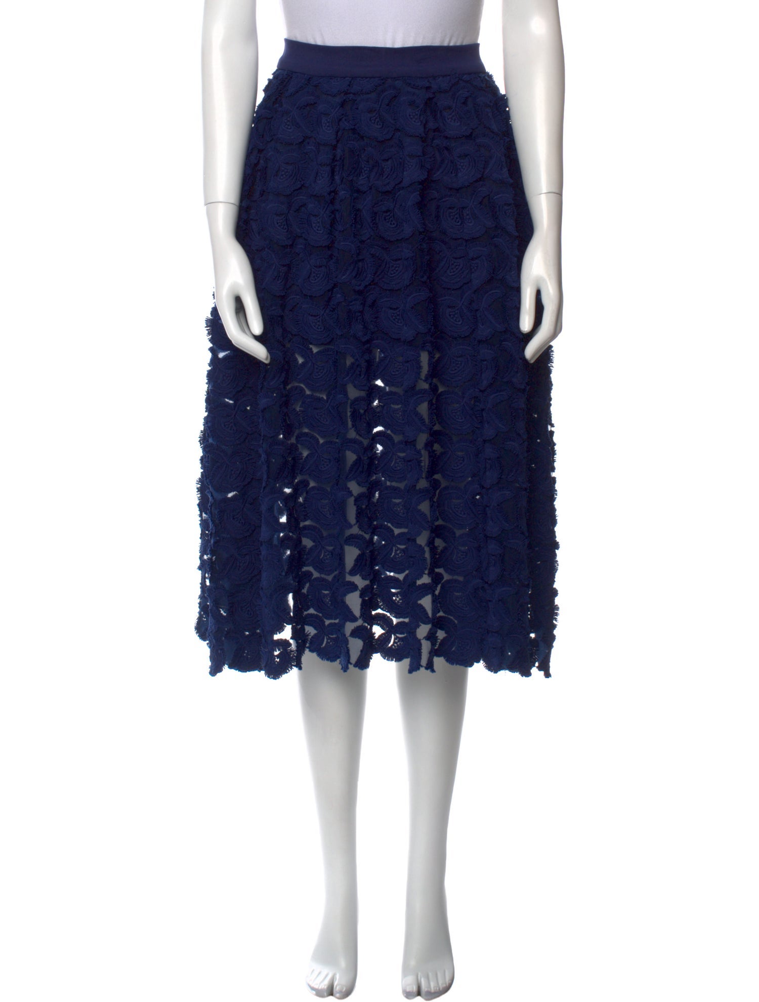 Maje Lace Pattern Knee-Length Skirt