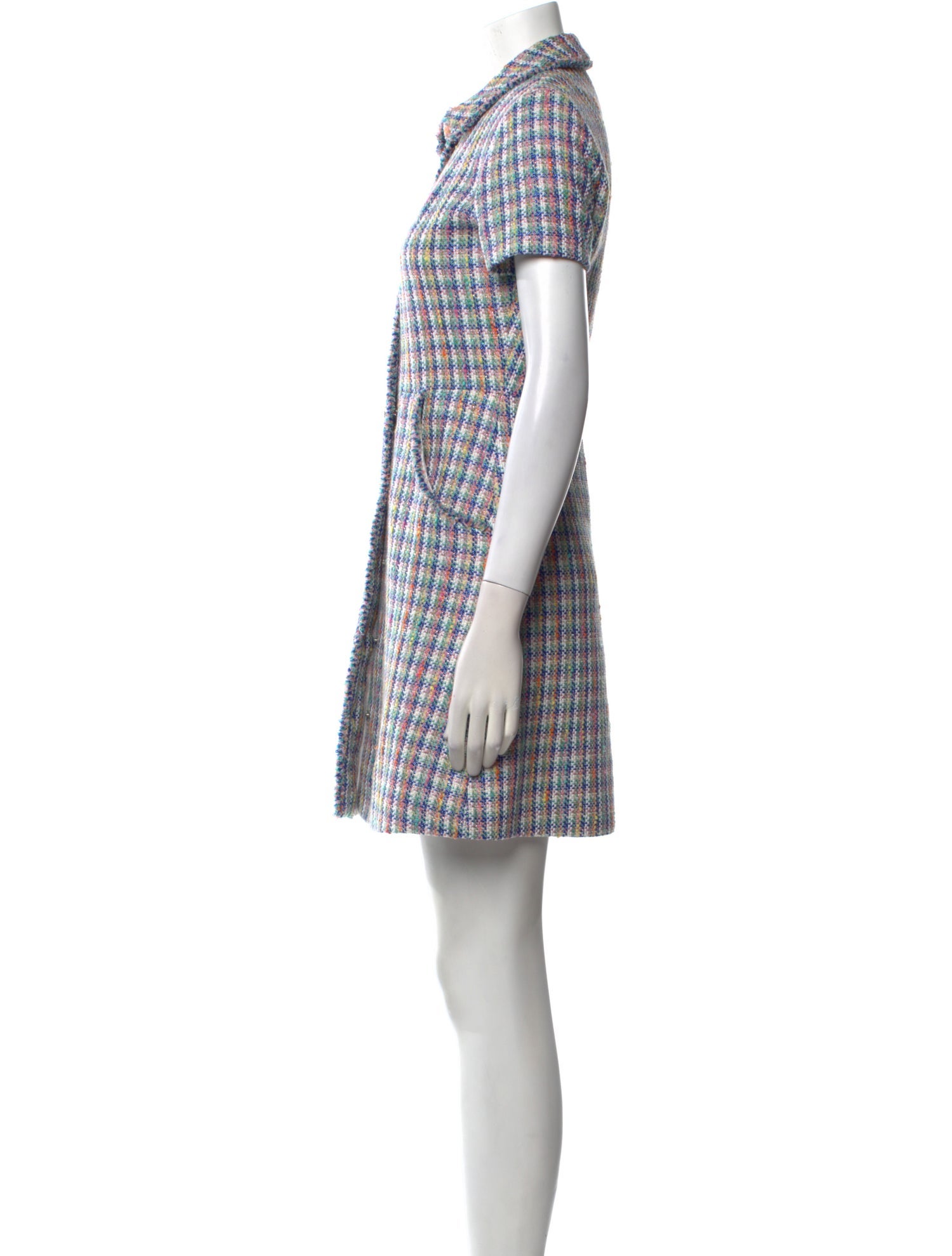 Maje Plaid Print Mini Dress w/ Tags