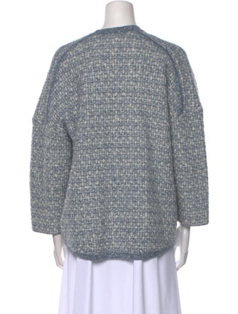 Maje Printed V-Neck Sweater
