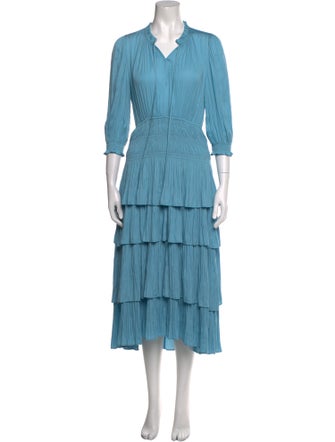 Maje V-Neck Long Dress