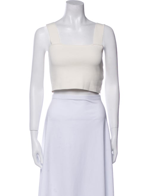 Maje Square Neckline Sleeveless Crop Top