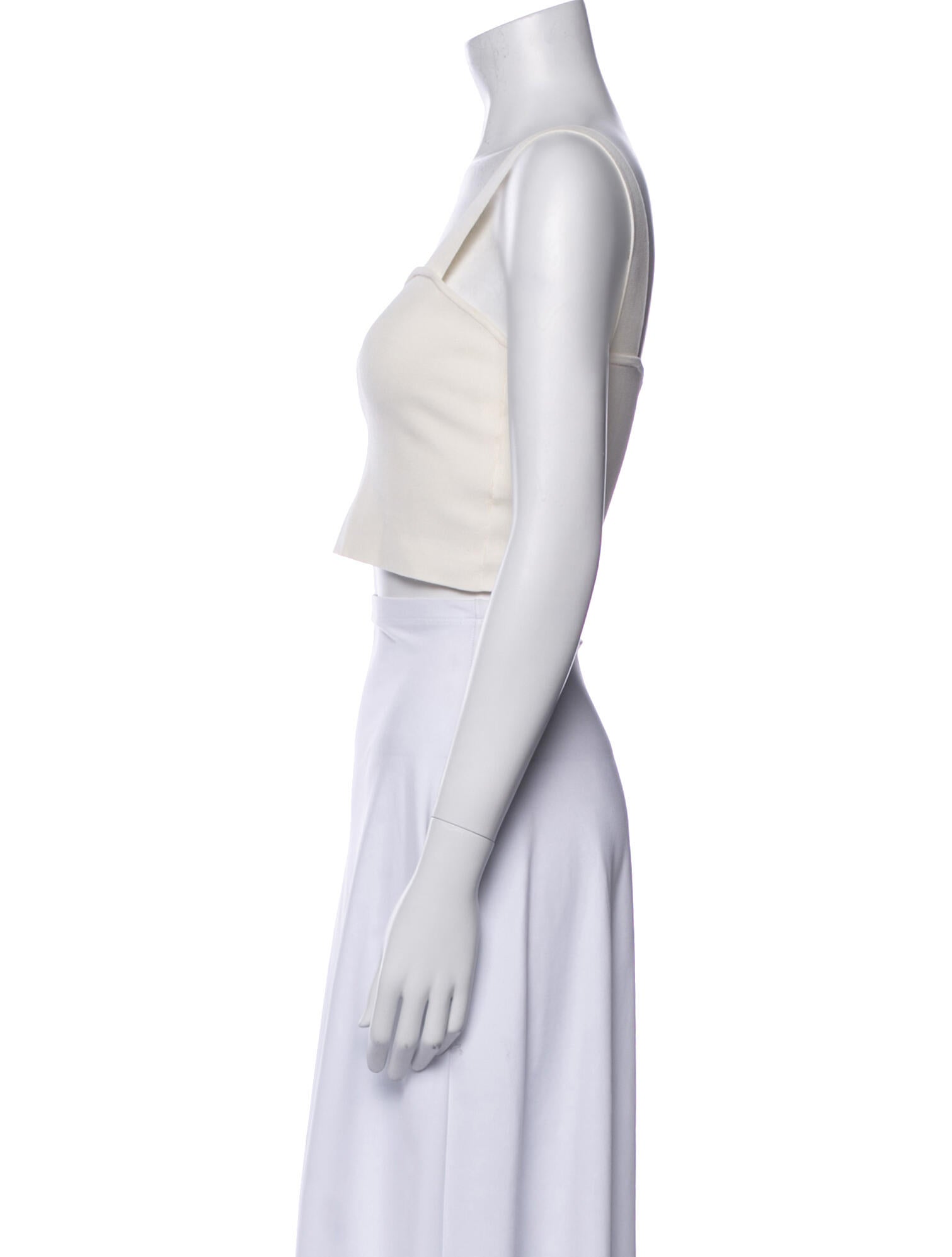 Maje Square Neckline Sleeveless Crop Top