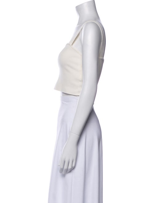 Maje Square Neckline Sleeveless Crop Top