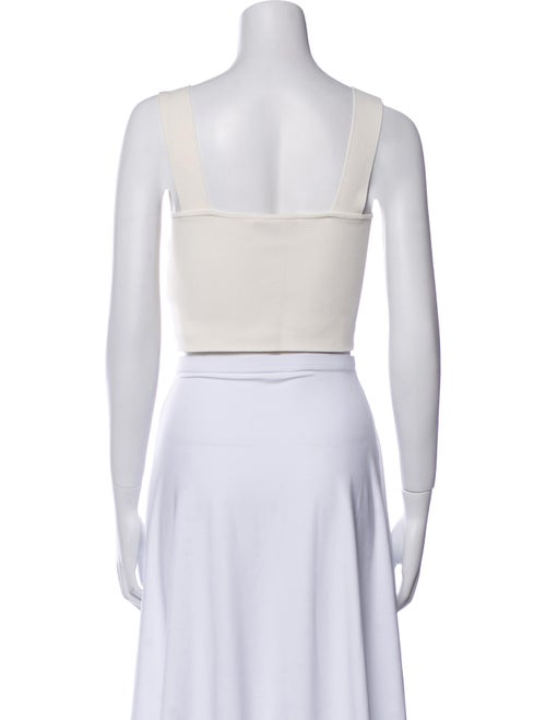 Maje Square Neckline Sleeveless Crop Top