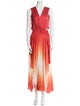 Maje V-Neck Long Dress