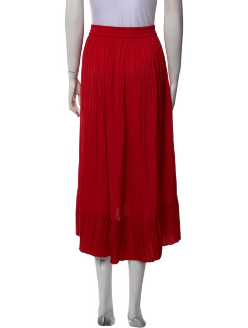 Maje Pleated Accents Midi Length Skirt