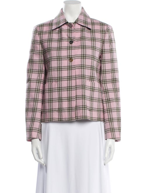 Maje Plaid Print Evening Jacket