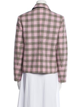 Maje Plaid Print Evening Jacket
