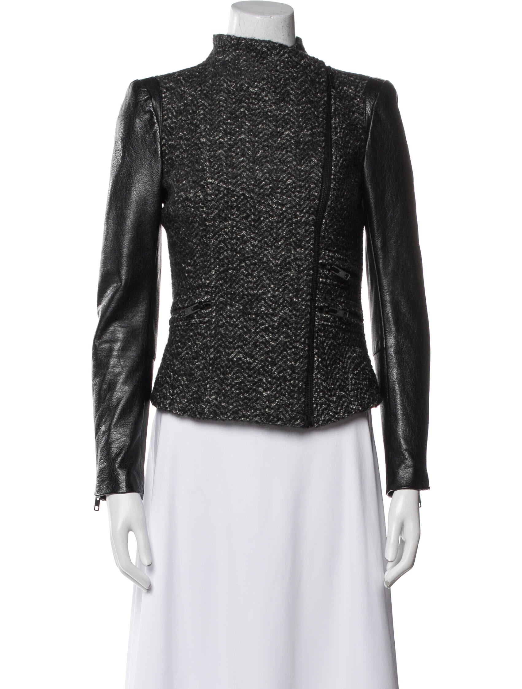 Maje Wool Tweed Pattern Evening Jacket