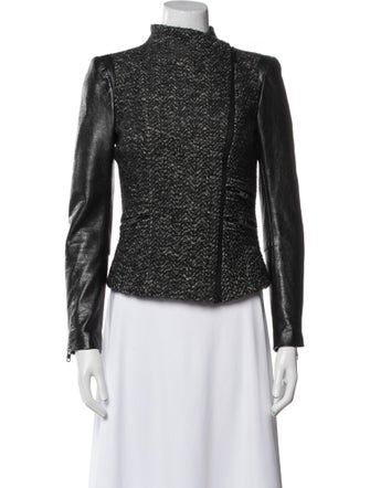 Maje Wool Tweed Pattern Evening Jacket