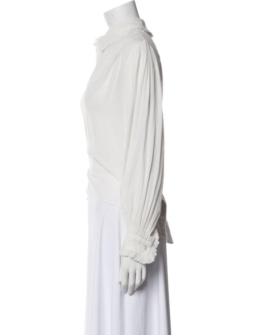 Maje Long Sleeve Button-Up Top