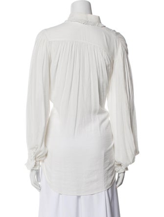 Maje Long Sleeve Button-Up Top