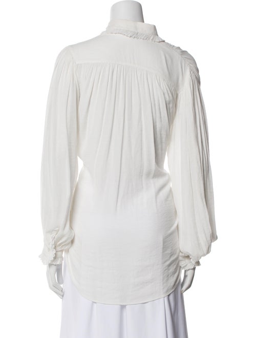 Maje Long Sleeve Button-Up Top