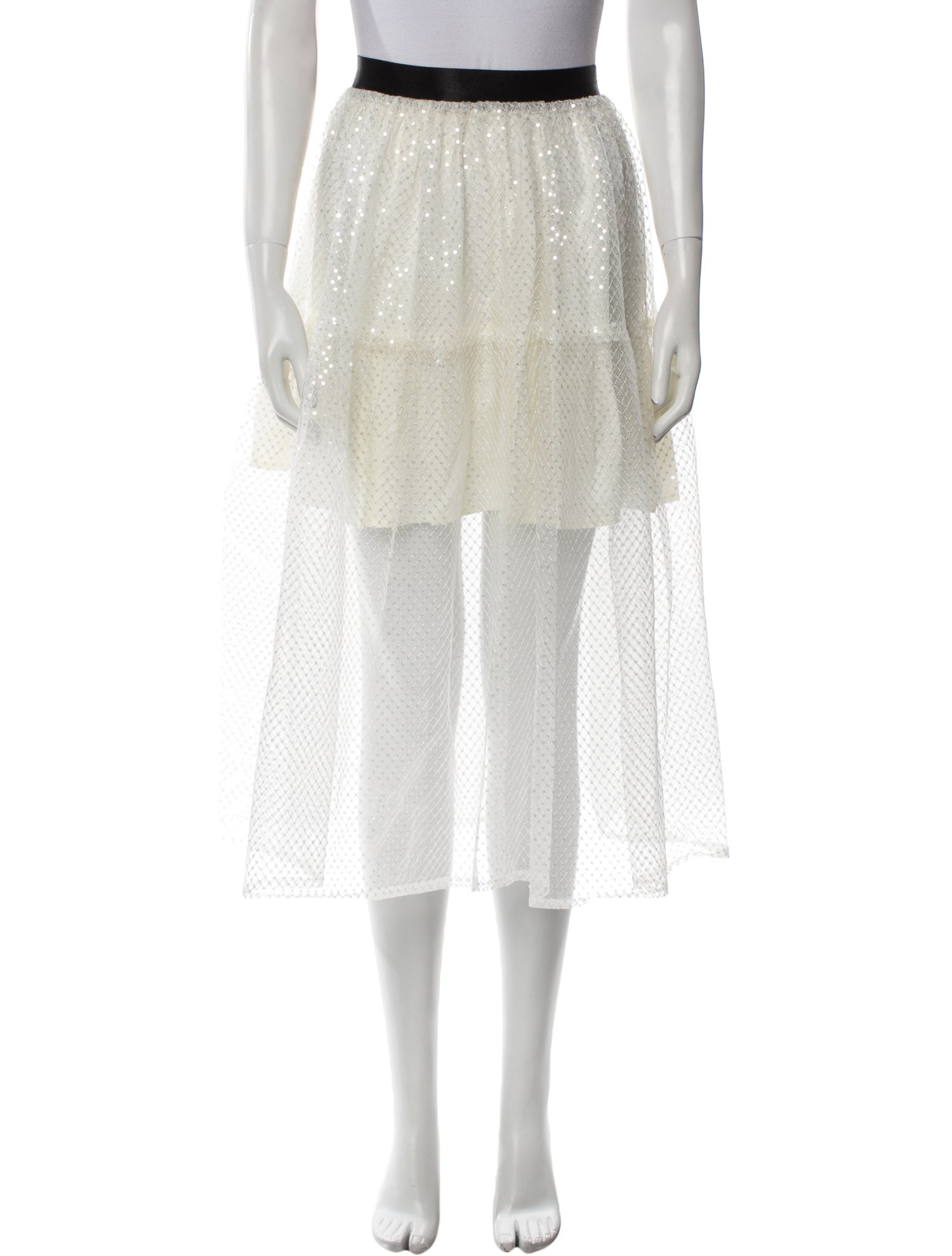 Maje Lace Pattern Mini Skirt