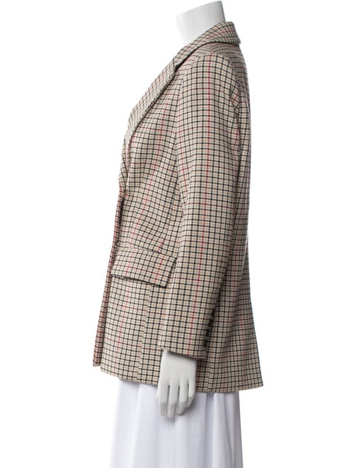 Maje Plaid Print Blazer