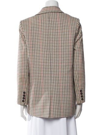 Maje Plaid Print Blazer