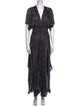 Maje Printed Long Dress
