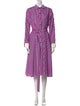 Maje Striped Midi Length Dress